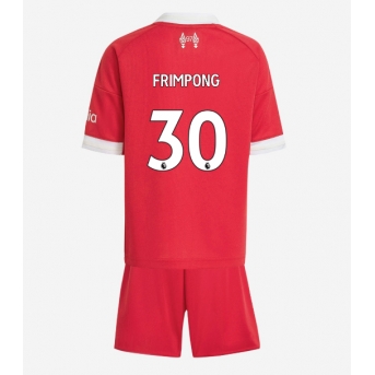 Billige Fotballdrakt Liverpool Jeremie Frimpong #30 Replika Hjemmedraktsett Barn 2025-26 Kortermet (med bukser)